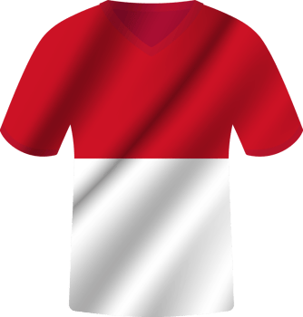 Monaco flag waving jersey soccer team png