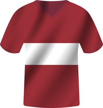 Latvia flag waving jersey soccer team png