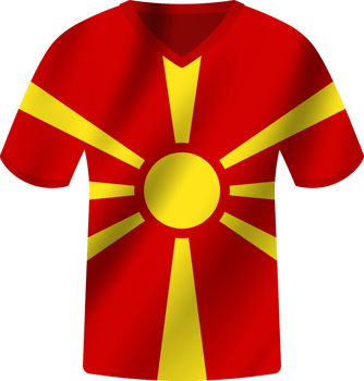 Macedonia flag waving jersey soccer team png