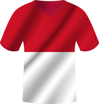 Indonesia flag waving jersey soccer team png