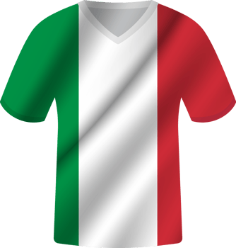 Italy flag waving jersey soccer team png