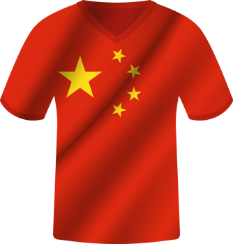 China flag waving jersey soccer team png