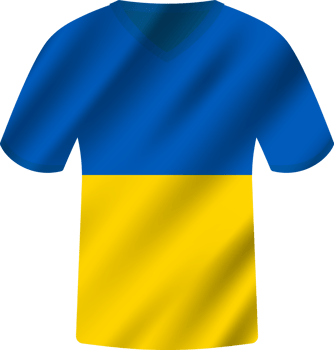 Ukraine flag waving jersey soccer team png