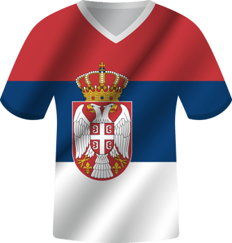 Serbia flag waving jersey soccer team png