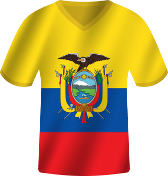Ecuador flag waving jersey soccer team png