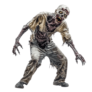 the walking dead zombie walking on transparent background png
