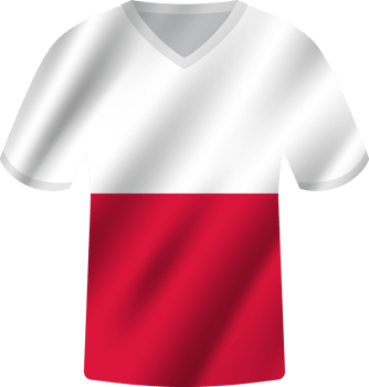 Poland flag waving jersey soccer team png