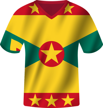Grenada flag waving jersey soccer team png