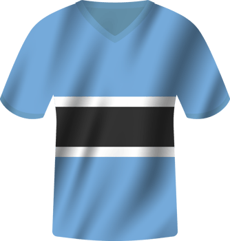 Botswana flag waving jersey soccer team png