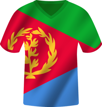 Eritrea flag waving jersey soccer team png