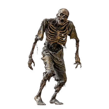 a zombie walking on a transparent background png