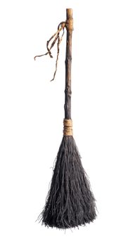 a broom with a black handle on a white background png