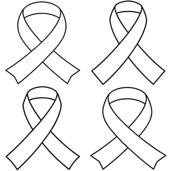 Cancer Awareness Ribbon Set vector