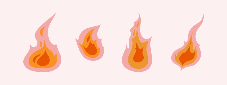 A set of hand drawn hearths of different shapes and sizes. situation in flat style. vector