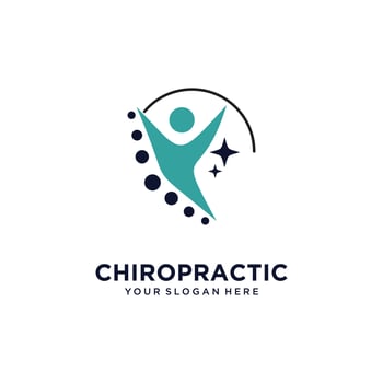 Chiropractic icon logo design with creative unique fresh concept Premium vector