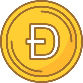 Dogecoin Icon Design vector