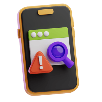 Smartphone cyber security illustration 3d png