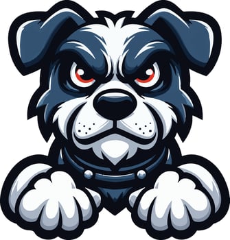 Dog mascot character sticker design vector