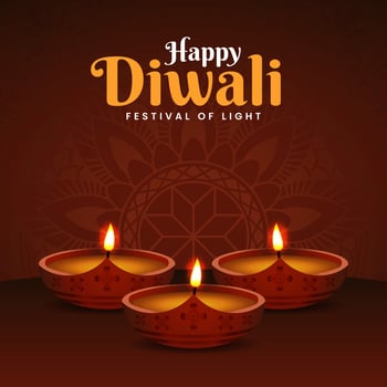 Happy Diwali Festival Of Lights Banner Celebration Background. Happy Diwali Social Media Post Template vector