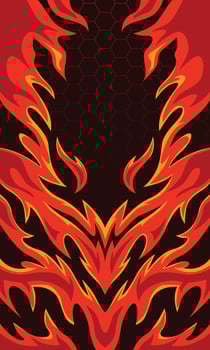 Flame pattern background for jersey sublimation vector