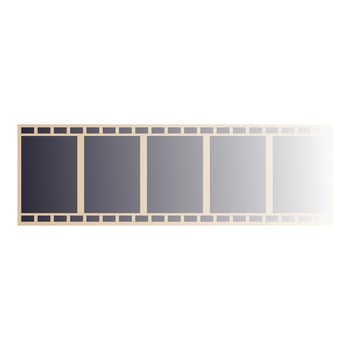 Classic blank film strip fading to white background vector