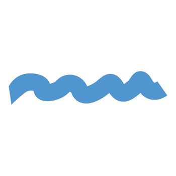 Blue wavy line flowing on white background vector