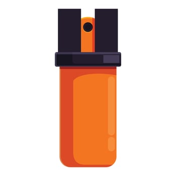 Orange pepper spray canister for self defense vector