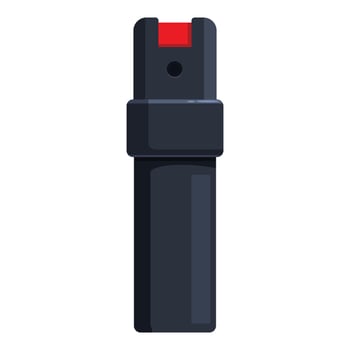 Black pepper spray providing personal security vector