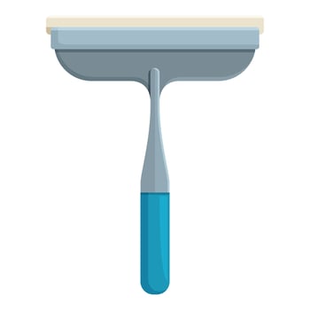 Cleaning squeegee removing dirt from glass surface vector