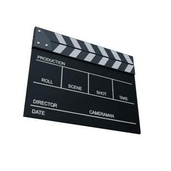 3d Render of Clapperboard png