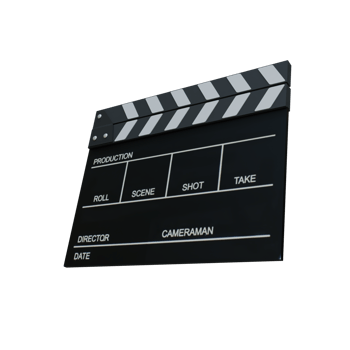 3d Render of Clapperboard png