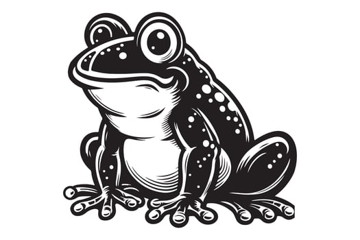 Minimalist Frog Silhouette Art vector