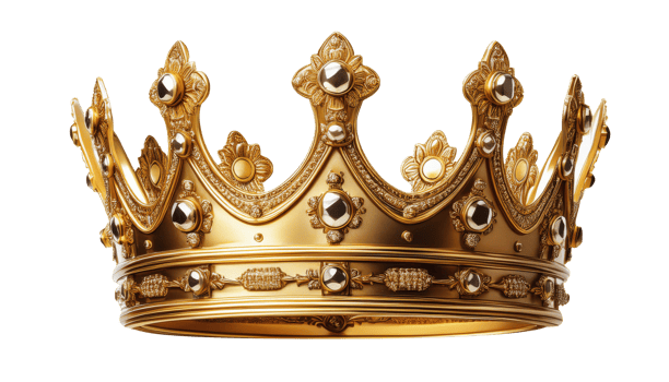 Golden Crown A Symbol of Authority and Luxury png