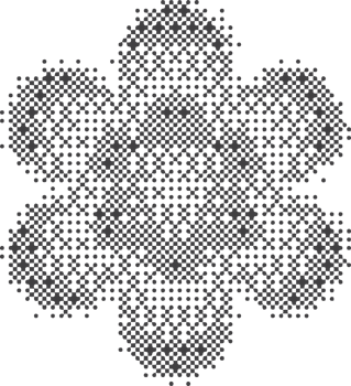 Pixel pattern shape. Textured flower with bitmap Y2k dither gradient. Retro computer game graphic effect. Halftone grunge illustration png