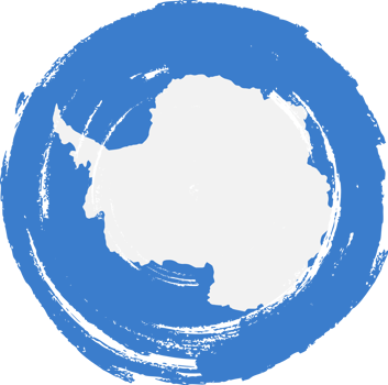Antarctica flag circle grunge style png