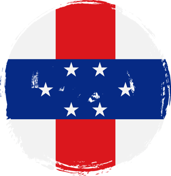 Netherlands Antilles flag circle grunge style png