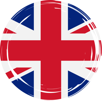 United Kingdom of Great Britain flag circle grunge style png