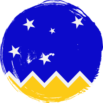 Chilean Antarctic Territory flag circle grunge style png