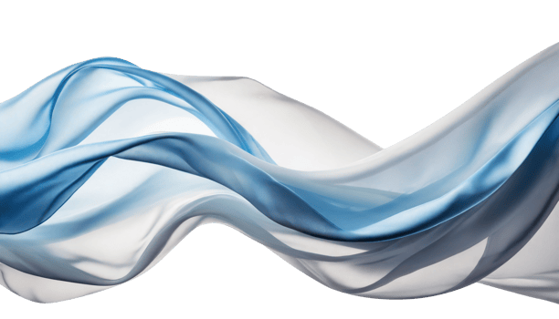 Silk fabric isolate. Elegant satin textile cut out. Soft transparent silky material. png