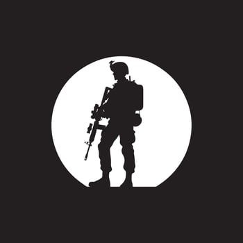 Warrior Prepared for Battle Logo vector