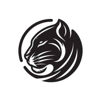 Elegant Panther Side Face for Boutique Fitness Business Logos vector