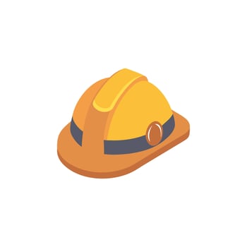 A yellow hard hat on a white background vector
