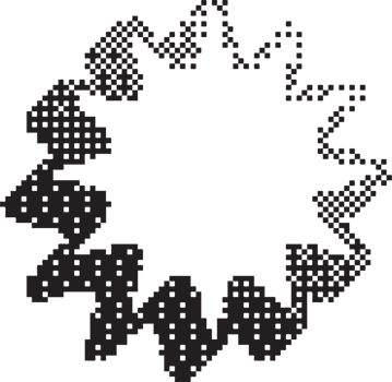 Bitmap pattern star shape. Flower halftone gradient element. Y2k graphic abstract icon. Dither noisy grunge texture. png