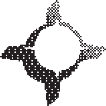 Bitmap pattern star shape. Halftone gradient element. Y2k graphic abstract icon. Dither noisy grunge texture. png