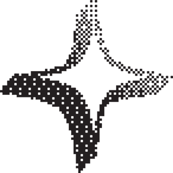 Bitmap pattern star shape. Halftone gradient element. Y2k graphic abstract icon. Dither noisy grunge texture. png