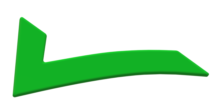 Closeup 3D Tick Symbol on a Transparent Background png