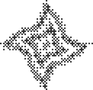 Pixel pattern shape. Textured star with bitmap Y2k dither gradient. Retro cosmic element with old computer game graphic effect. Halftone grunge illustration png