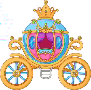Bright Royal Carriage. Illustration for Children's Projects and Celebrations vector