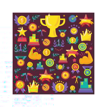 Square Banner with Sport Elements vector