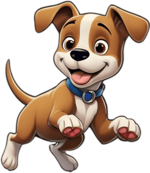 Adorable Puppy Illustration for Greeting Cards. . png
